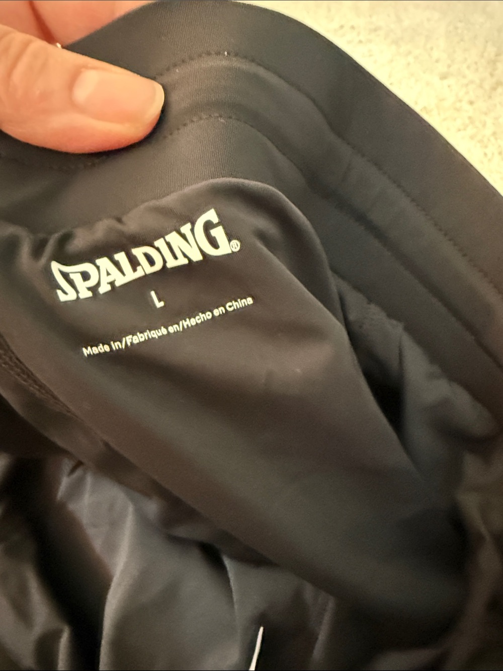 NWT Spalding Black Active shorts activewear running gym exercise beach daily szL - Picture 5 of 10